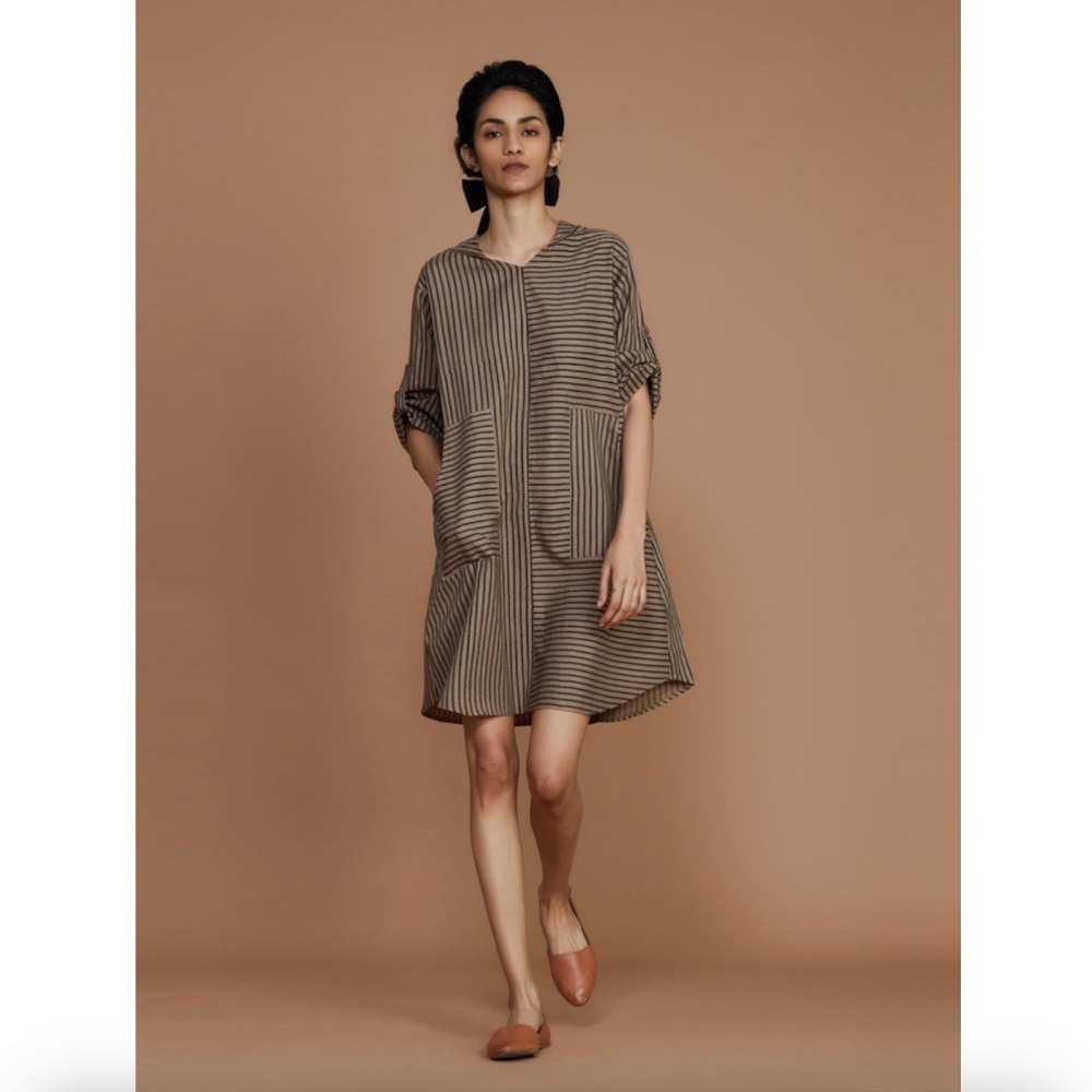 MATI Striped Hooded Dress